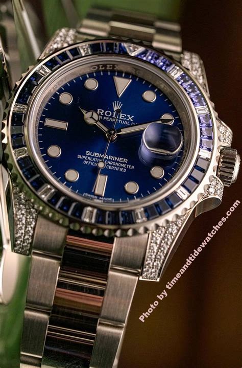 rolex submariner diamond sapphire bezel